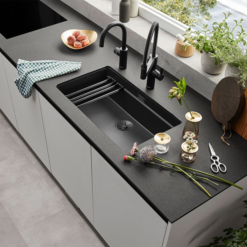Blanco Etagon 700-U Black Silgranit Kitchen Sink